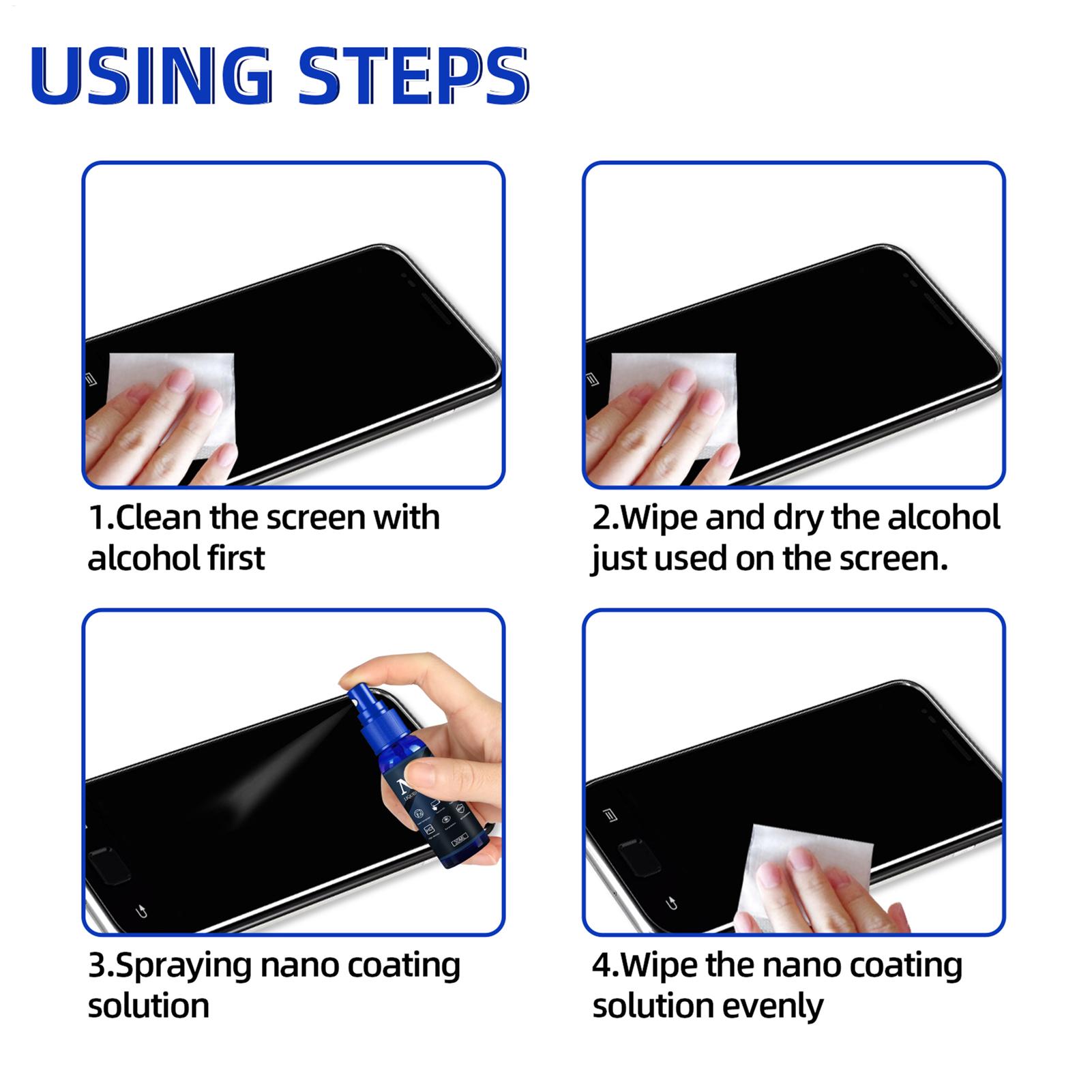 Screen Protector Spray Liquid  - đánh giá và giá Oleophobic Coating Spray