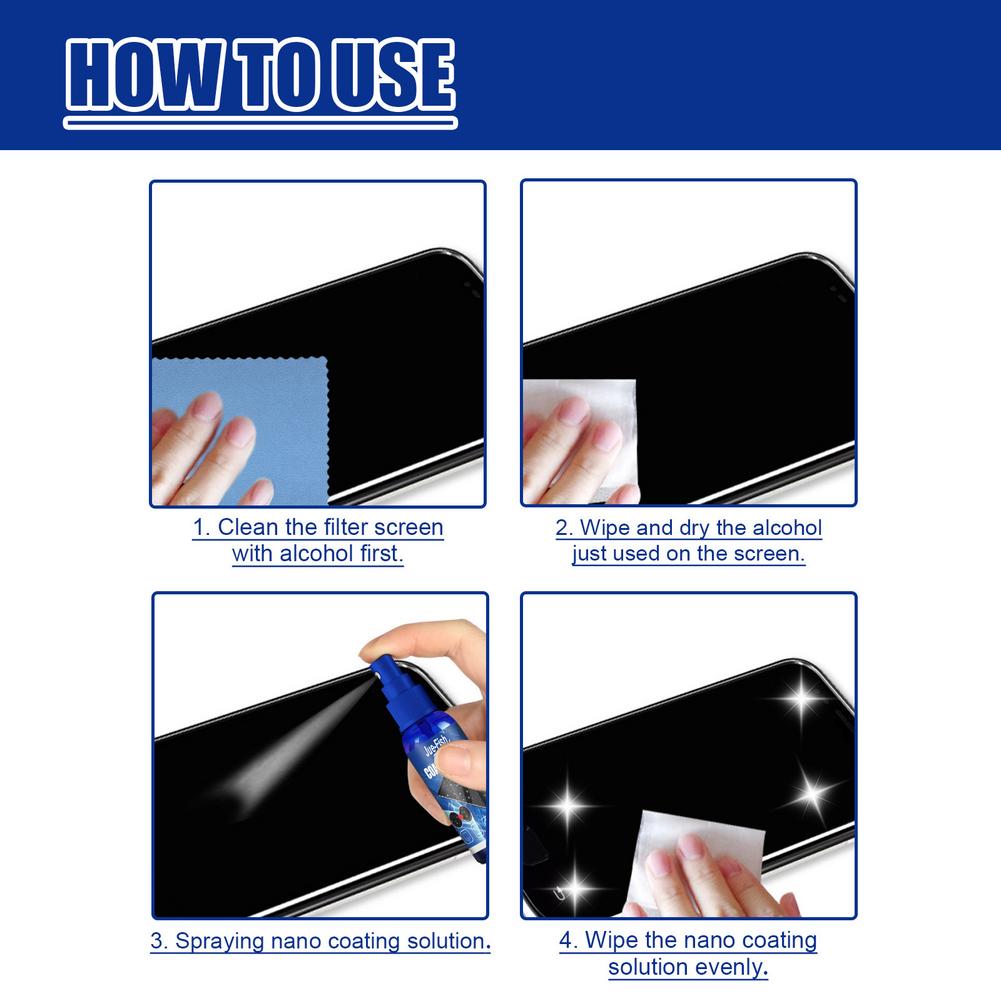 Liquid Screen Protector Spray  - đánh giá và giá Oleophobic Coating Spray