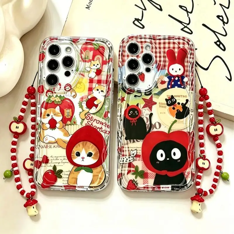 Cat Red Apple Fruit Chain Case - đánh giá và giá Realme C67