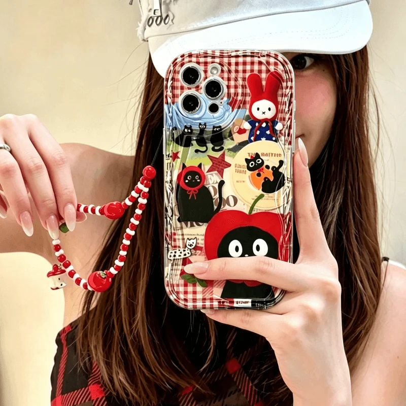 Cat Red Apple Fruit Chain Case - đánh giá và giá Realme C67
