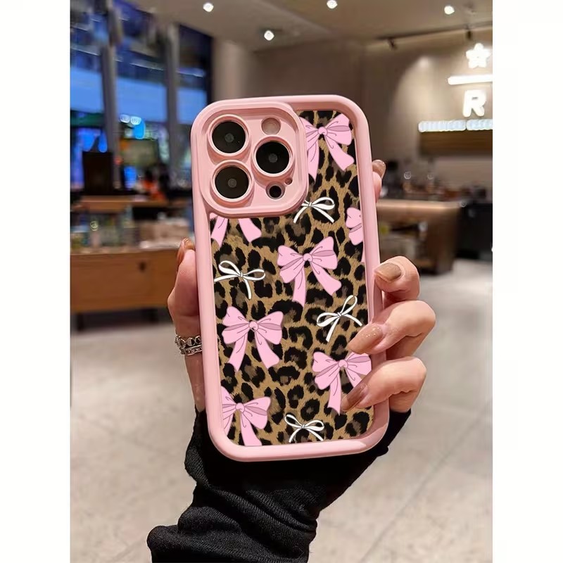 Leopard Print Bow Phone Case F - đánh giá và giá Apple Iphone 15 Pro Max