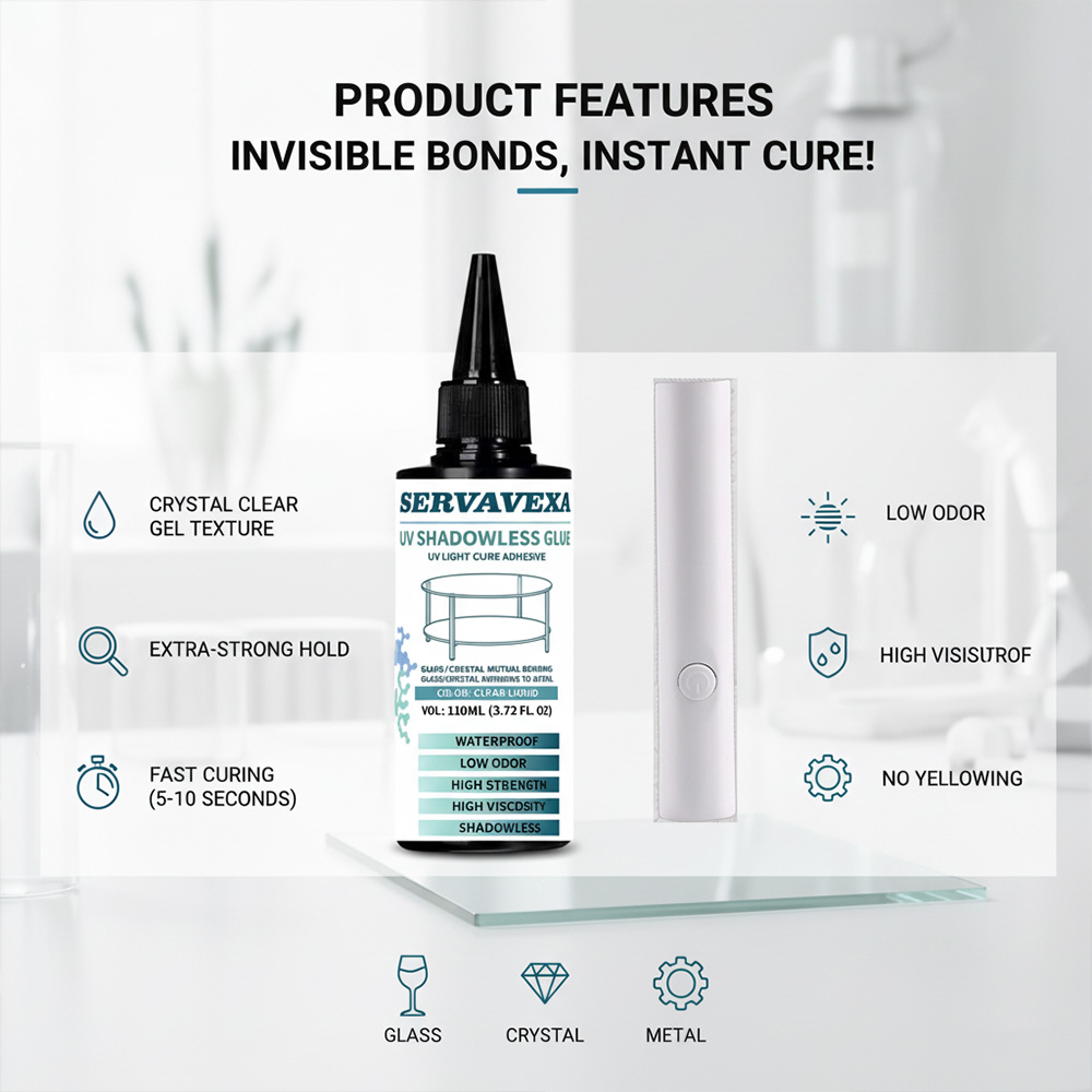 SERVAVEXA 110ml UV Light Cure  - đánh giá và giá Liquid Uv Glue Kit